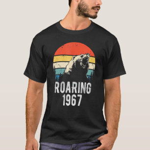 Roaring 1967 Vintag Retro Sunset Bear Tier 55. T-Shirt