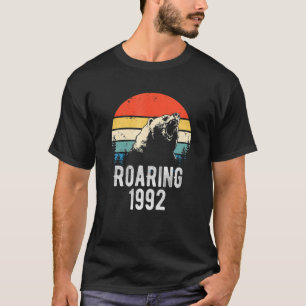 Roaring 1992 Vintag Retro Sunset Bear Tier 30. T-Shirt