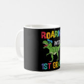Roaring 1. Klasse Back School T rex Dinosaur Kinde Kaffeetasse (Vorderseite Links)