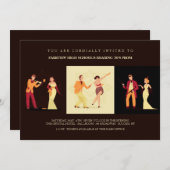 Roaring 20 Einladungen (Vorne/Hinten)