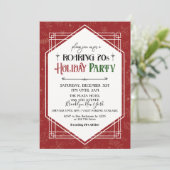 Roaring 20 s 1920er Holiday Party Einladung (Stehend Vorderseite)