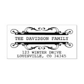 Roaring 20er Art Déco Custom Rücksendeadresse Gummistempel (Prägung)