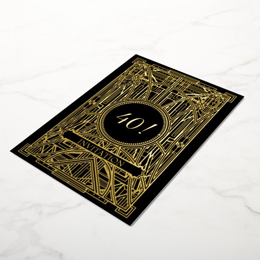 Roaring 20er Art Deco Great Gatsby Folieneinladung (Gedreht)