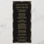 Roaring 20er Art Deco Great Gatsby Hochzeitsprogra Programm (Rückseite)