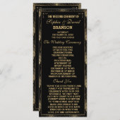 Roaring 20er Art Deco Great Gatsby Hochzeitsprogra Programm (Vorne/Hinten)