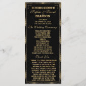 Roaring 20er Art Deco Great Gatsby Hochzeitsprogra Programm (Vorderseite)