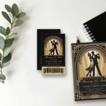 Roaring 20er Art Deco Prom Homecoming Mini Ticket