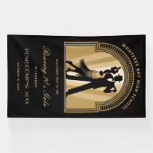 Roaring 20er Art Deco Prom Homecoming School Gala Banner (Horizontal)