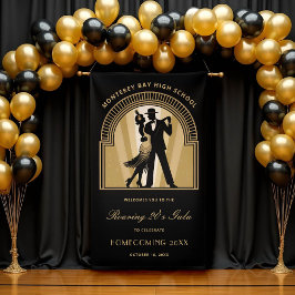 Roaring 20er Art Deco Prom Homecoming School Gala Banner