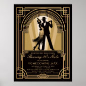 Roaring 20er Art Deco Prom Homecoming School Gala Poster (Vorne)