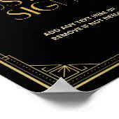 Roaring 20er Art Deco Speakeasy Custom Poster (Ecke)