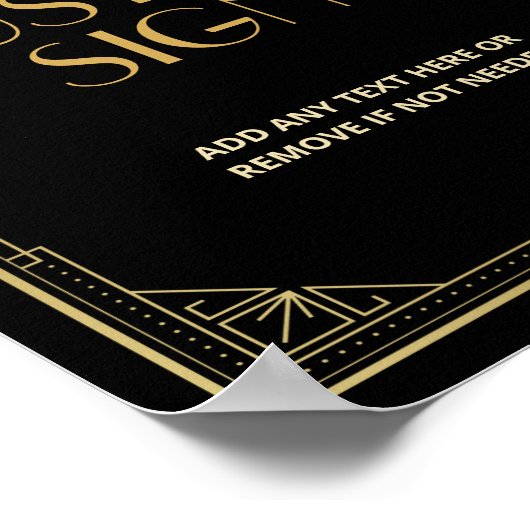 Roaring 20er Art Deco Speakeasy Custom Poster (Ecke)