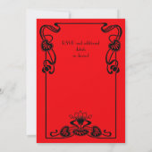 Roaring 20er Flapper Art Deco Gatsby Brautparty Einladung (Rückseite)