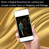 Roaring 20er Flapper Art Deco Gatsby Brautparty Einladung