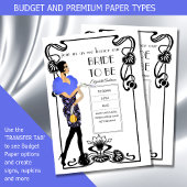 Roaring 20er Flapper Art Deco Gatsby Brautparty Einladung