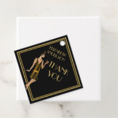 Roaring 20er Flapper Gatsby Danke Black Gold Geschenkanhänger (Beispiel)