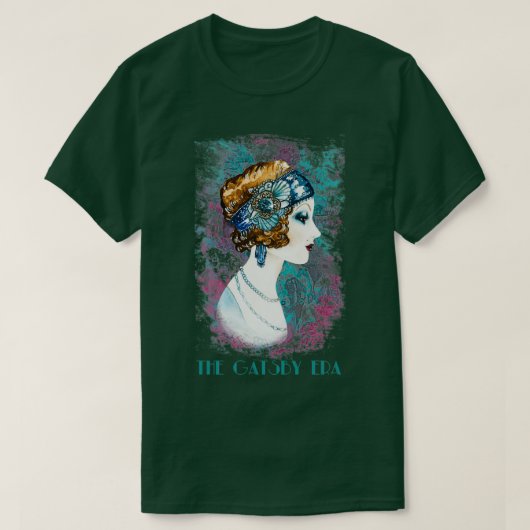 Roaring 20er Flapper Girl T-Shirt (Design vorne)