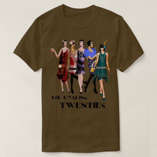 Roaring 20er Flapper Girls T-Shirt (Design vorne)