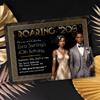 Roaring 20er Gatsby der 1920er-Jahre Afrikaner Einladung