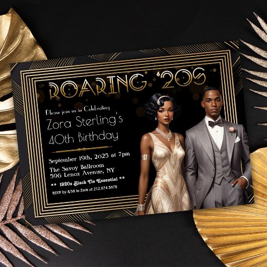 Roaring 20er Gatsby der 1920er-Jahre Afrikaner Einladung