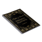 Roaring 20er Great Gatsby Art Deco Hochzeitsplaner Notizblock (Rechte Seite)