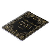 Roaring 20er Great Gatsby Art Deco Hochzeitsplaner Notizblock (Linke Seite)