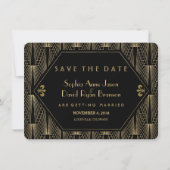 Roaring 20er Great Gatsby Art Deco Save the Date (Vorderseite)