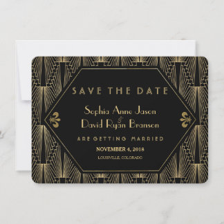 Roaring 20er Great Gatsby Art Deco Save the Date