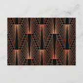 Roaring 20er große Gatsby Kupfer Hochzeitsgeschenk Begleitkarte (Rückseite)