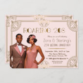 Roaring 20er Jahre Afrikanischer amerikanischer Ho Einladung (Vorne/Hinten)