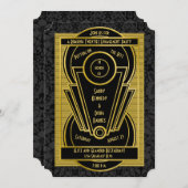 Roaring 20er Jahre Art Deco Engagement Party Einladung (Vorne/Hinten)