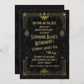 Roaring 20er Jahre Art Déco-Renten-Party Einladung (Vorne/Hinten)