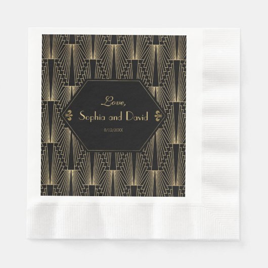 Roaring 20er Jahre Great Gatsby 1920er Art Deco Ho Serviette (Vorderseite)