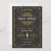 Roaring 20er Jahre Great Gatsby Art Deco Brautpart Einladung (Vorderseite)