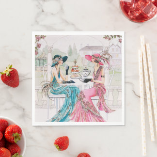Roaring 20er Jahre Ladys Tea Party Art Deco Papier Serviette
