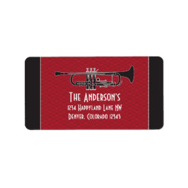 Roaring 20er Jahre Trumpet Hochzeitsrede Adressaufkleber