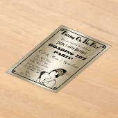 Roaring 20er Kunst Deko Flapper Girl Acryleinladungen (Ablage )