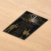 Roaring 20er Kunst Deko Flapper Girl and Gangster Acryleinladungen (Ablage )