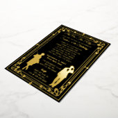 Roaring 20er Kunst Deko Flapper Girl and Gangster  Folieneinladung (Gedreht)