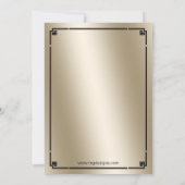 Roaring 20er Kunst Deko Flattergirl Einladung (Rückseite)