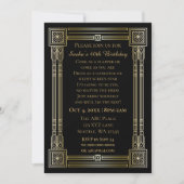 Roaring 20er Kunst Deko großartige Gatsby Einladung (Vorderseite)