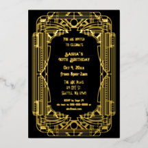 Roaring 20er Kunst große Gatsby Art Deco Geburtsta