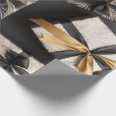 Roaring '20er, mit Kunst Deko Muster Gold Geschenkpapier (Ecke)