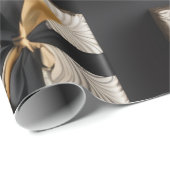 Roaring '20er, mit Kunst Deko Muster Gold Geschenkpapier (Rolleneckpunkt)