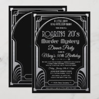 Roaring 20er Murder Mystery Einladung