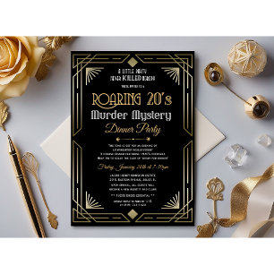 Roaring 20er Murder Mystery Einladung