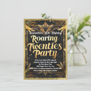 Roaring 20er Party der 1920er Jahre Thema Soziales Einladung