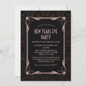 Roaring 20er Rose Gold Great Gatsby Silvester Einladung (Vorderseite)