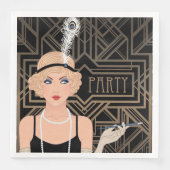 Roaring 20iger Party Serviette (Vorderseite)