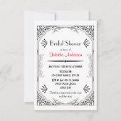 Roaring 20s - 3x5 Bridal Dusche Einladung (Vorderseite)